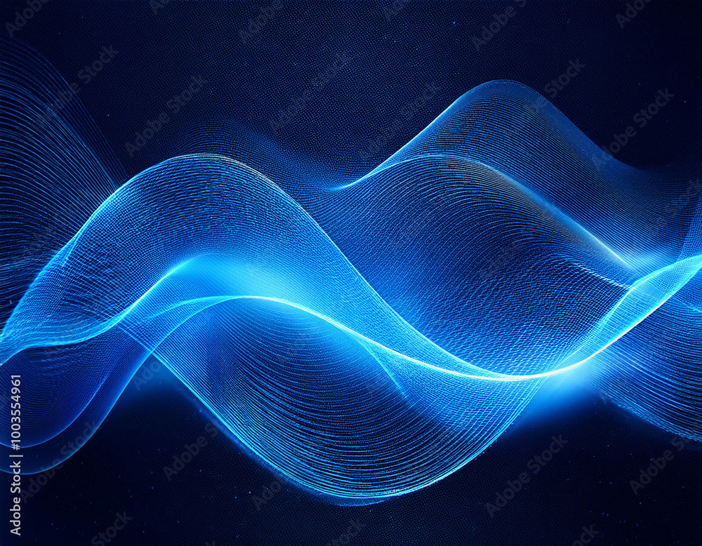 Ethereal blue wave pulsating with energy on a dark background.
Ethereal blue wave pulsating with energy on a dark background.