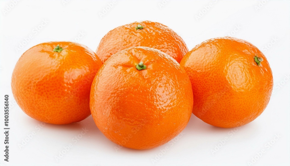 Ripe sweet tangerines isolated on white background. View from above. Ripe sweet tangerines isolated on white background. View from above.