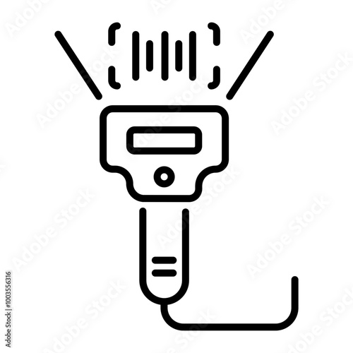 Barcode scanner icon in line style