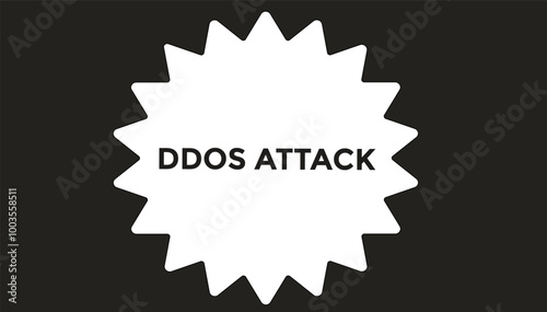 Ddos attack button web banner templates. Vector Illustration 
