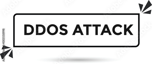 Ddos attack button web banner templates. Vector Illustration 
