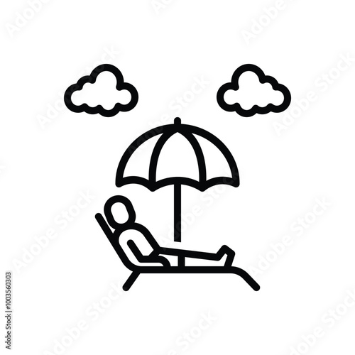Black line icon for protect