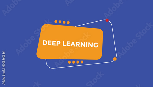 Deep learning button web banner templates. Vector Illustration 
