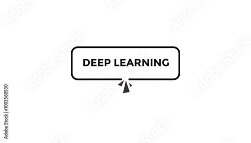 Deep learning button web banner templates. Vector Illustration 
