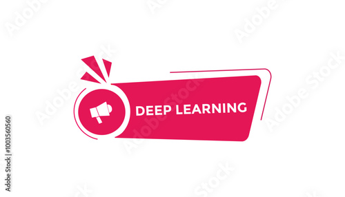 Deep learning button web banner templates. Vector Illustration 
