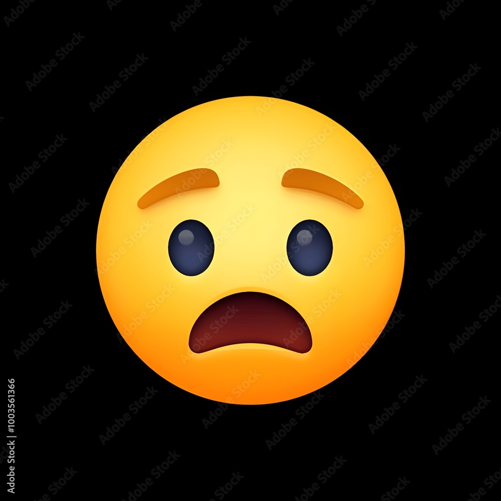 Fototapeta premium Frightened Face Emoji 
