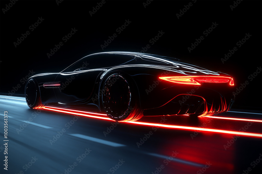 color light electric car on the road background. color light electric car on the road background.