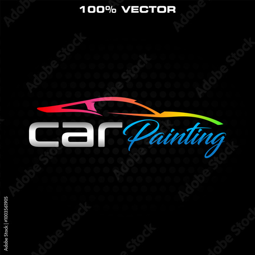 classic auto paint logo template design