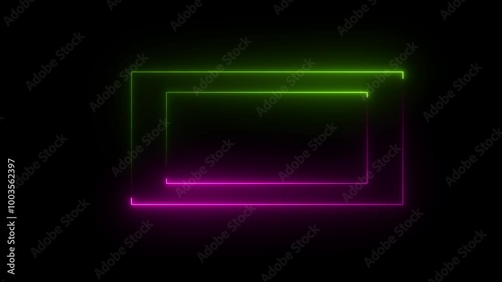 Cube. Abstract neon laser Line empty frame background. Cube. Abstract neon laser Line empty frame background.