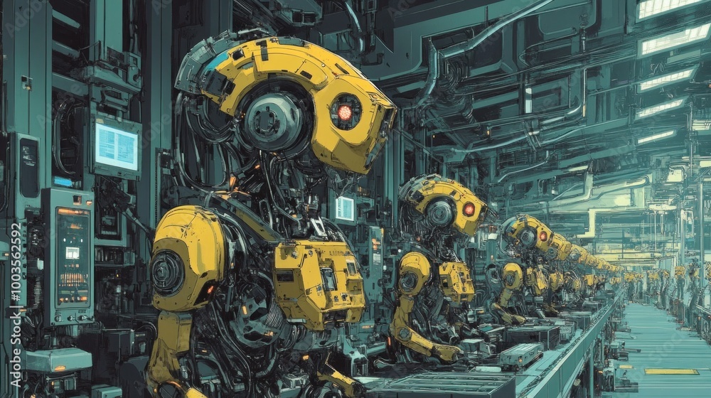 Robots Working on an Assembly Line Robots Working on an Assembly Line