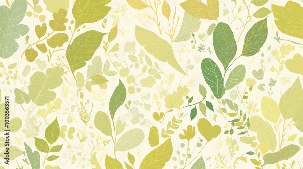 Elegant light green and yellow vector wallpaper featuring leaves Abstract glitter illustration with doodles and foliage Vibrant pattern suitable for children s books Elegant light green and yellow vector wallpaper featuring leaves Abstract glitter illustration with doodles and foliage Vibrant pattern suitable for children s books
