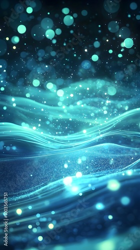 Abstract Blue Bokeh Background