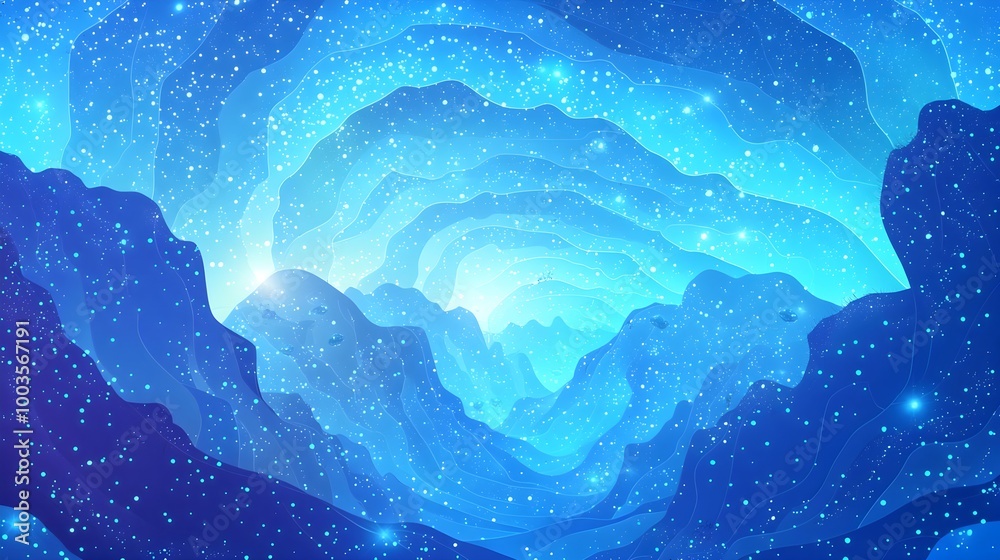 Fototapeta premium Abstract Blue Mountain Background