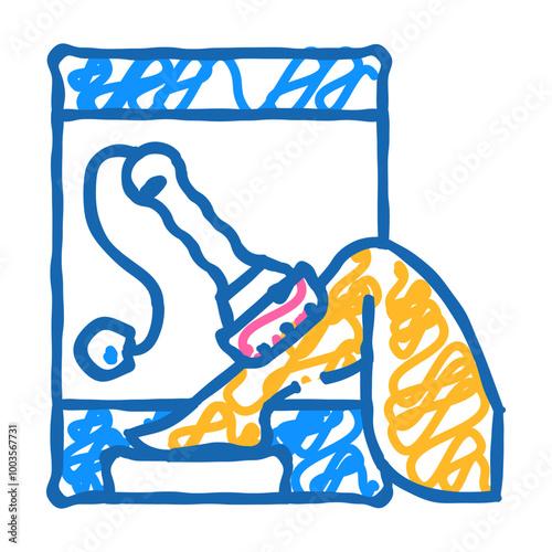 laser hair removal doodle icon sketch vector. laser hair removal sign. isolated symbol illustration