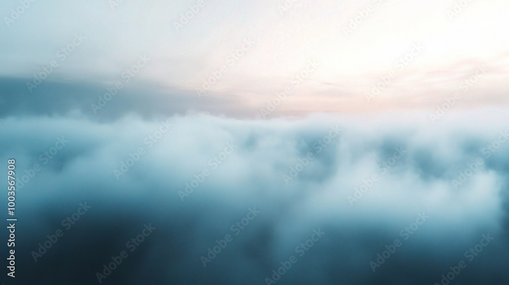 Tranquil Sky Above Layered Clouds at Dusk Tranquil Sky Above Layered Clouds at Dusk