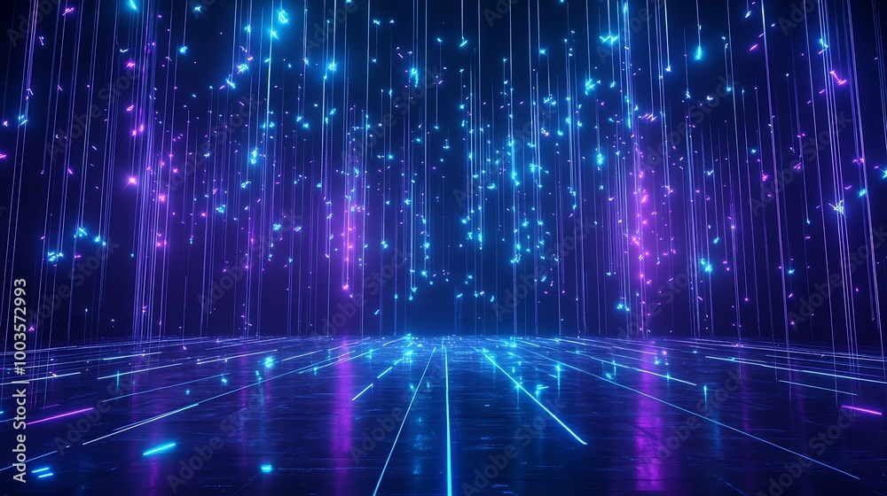A vibrant abstract background with glowing lines and particles, creating a futuristic atmosphere. A vibrant abstract background with glowing lines and particles, creating a futuristic atmosphere.