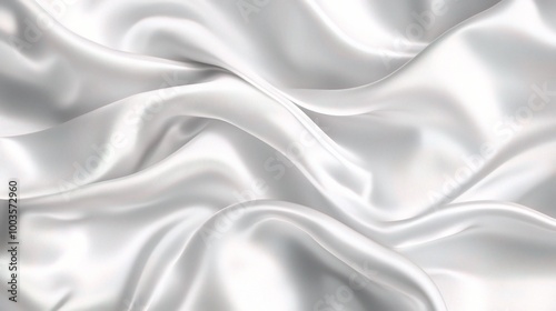 Elegant White Satin Fabric Texture for Background Design