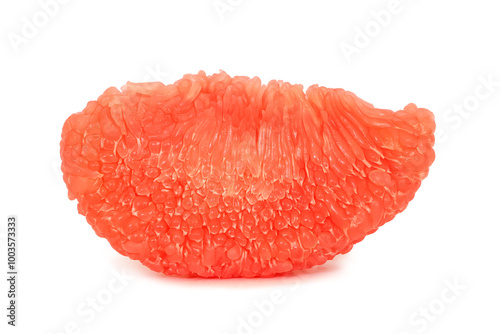 pulp of red pomelo fruit isolated , png