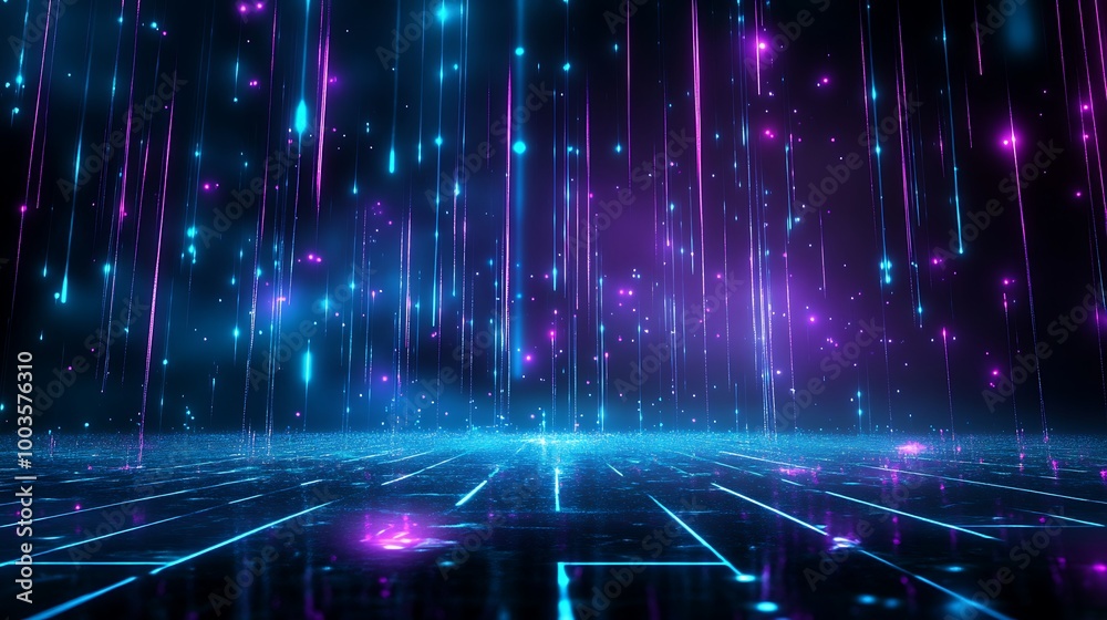 Abstract digital light and neon effects, creating a futuristic feel with vibrant colors. Abstract digital light and neon effects, creating a futuristic feel with vibrant colors.