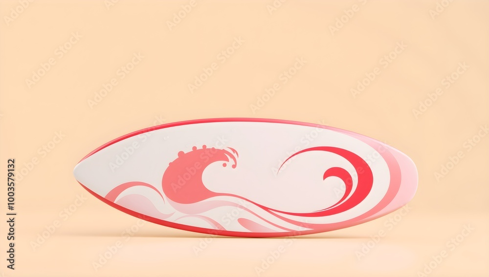 Fototapeta premium Surfboard, Wave Design