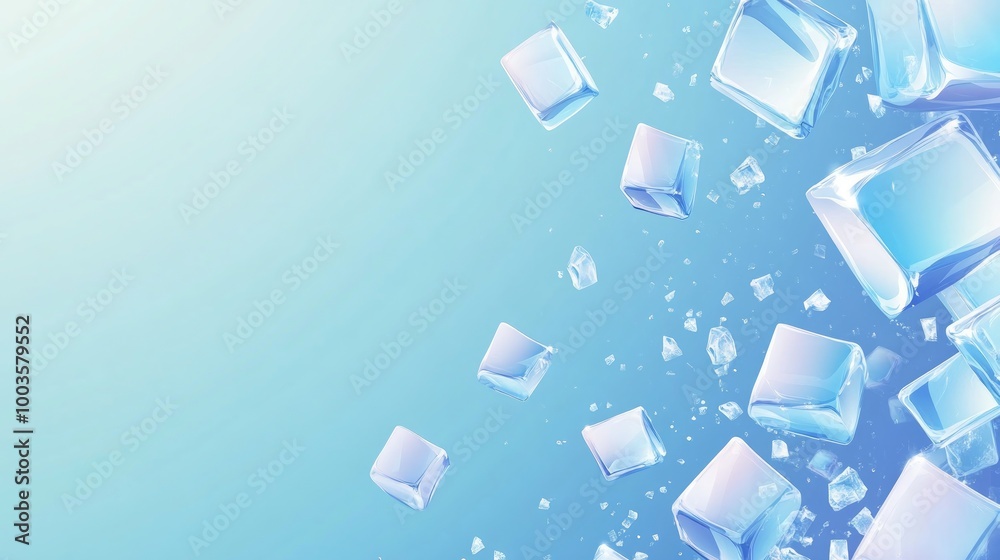 Blue background with geometric shapes, flat design style, simple vector illustration of a blue and white gradient background Blue background with geometric shapes, flat design style, simple vector illustration of a blue and white gradient background