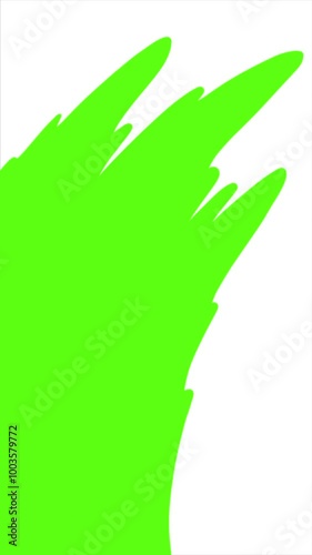 Abstract dynamic liquid animation transition on green screen background