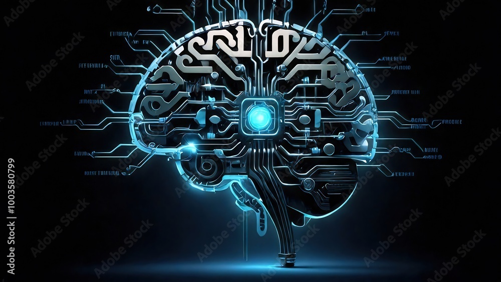 Inteligencia artificial, cerebro artificial. Máquina perfecta. Inteligencia artificial, cerebro artificial. Máquina perfecta.