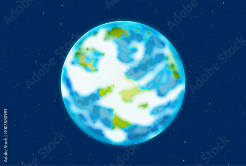 宇宙から見た地球の背景素材