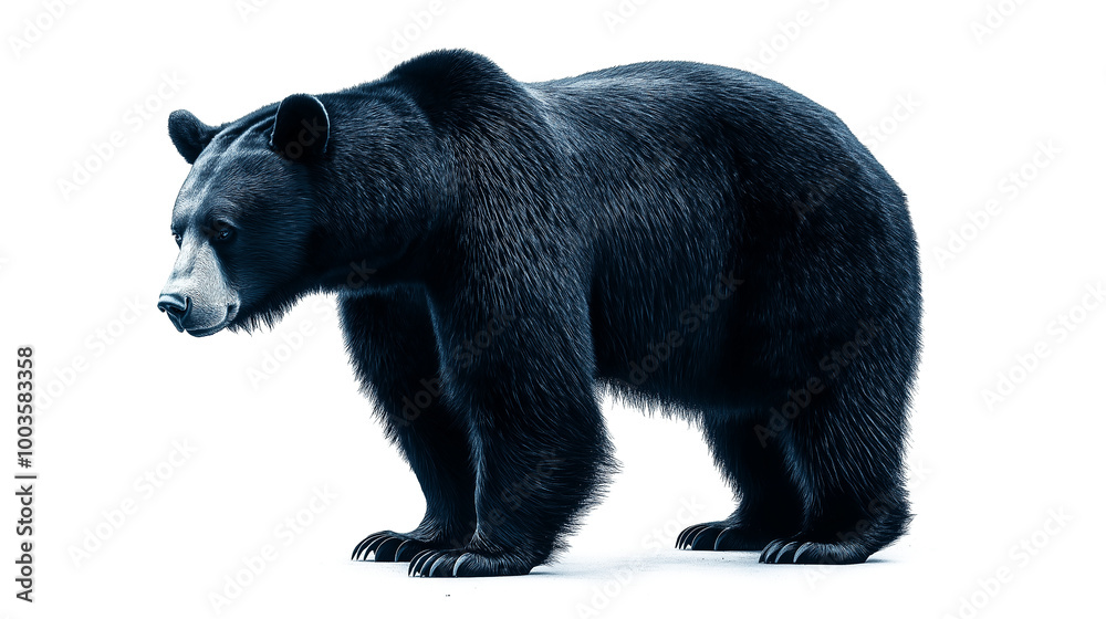 Fototapeta premium A bear is standing on a white background