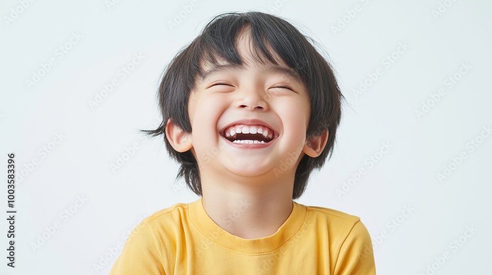 Asian boy on isolated white background Asian boy on isolated white background