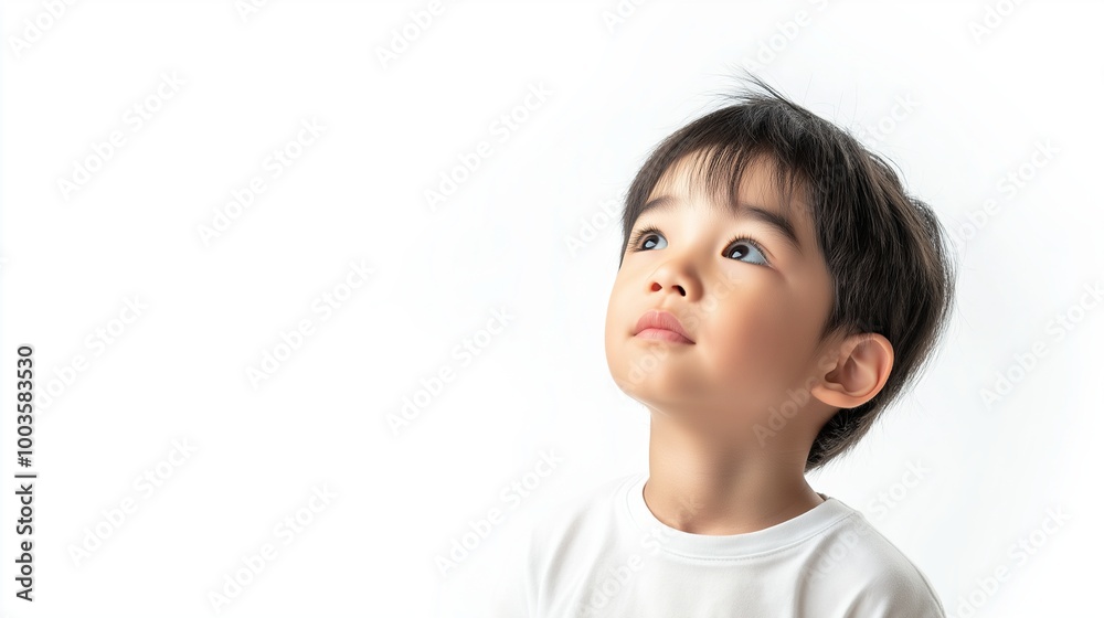 Asian boy on isolated white background Asian boy on isolated white background