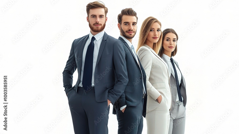 Professional Team Portrait in Elegant Attire Professional Team Portrait in Elegant Attire