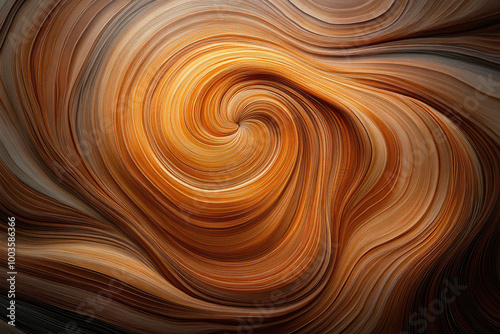  Abstract background with warm colors, swirling waves, vector art, and a dark orange and light blue gradient. Created with Ai