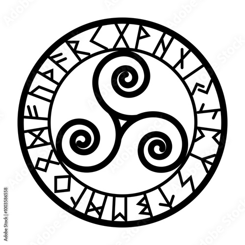 Celtic runes symbol vector illustration