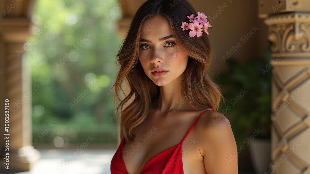 woman, beauty, nature, summer, hair, smiling