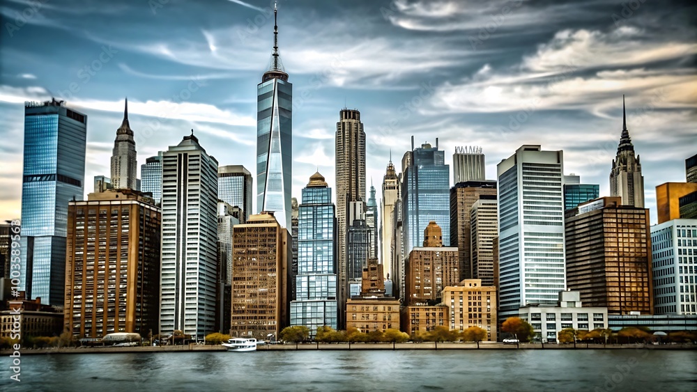 Obraz premium City skyline drawing trend