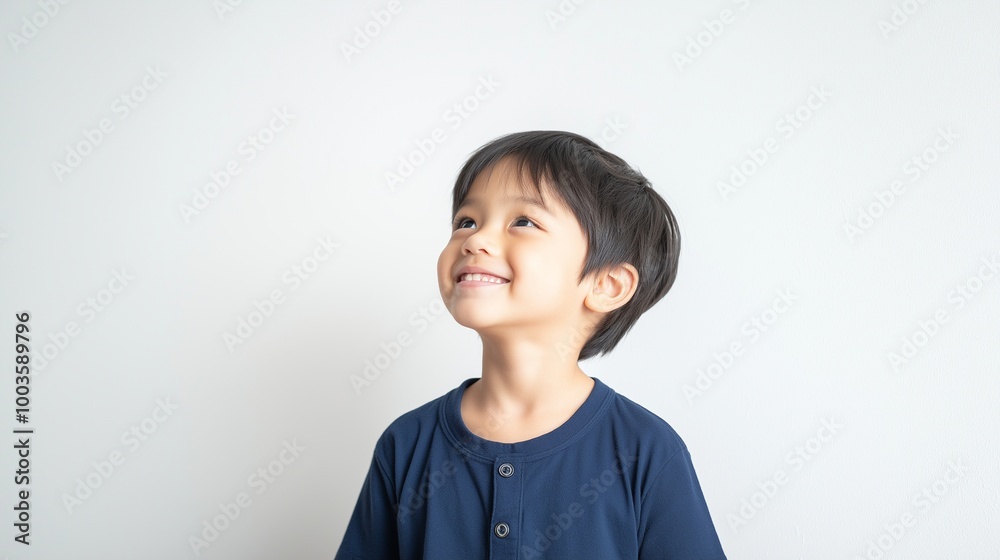 Asian boy on isolated white background Asian boy on isolated white background