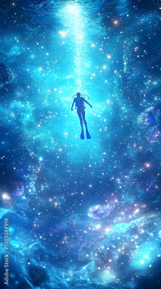Fototapeta premium Diver in Space