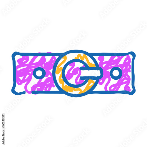 belts clothing accessory doodle icon sketch vector. belts clothing accessory sign. isolated symbol illustration