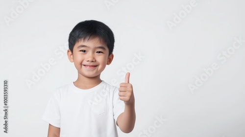 Asian boy Thumbs Up