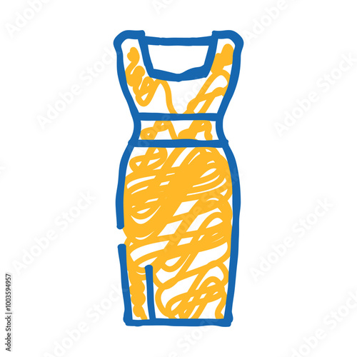 dresses little black dresses doodle icon sketch vector. dresses little black dresses sign. isolated symbol illustration