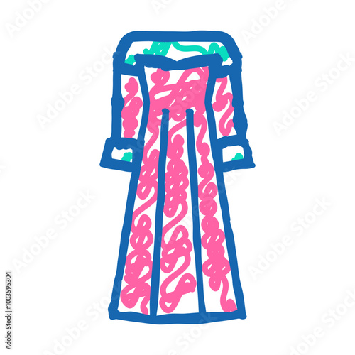 dresses evening gowns doodle icon sketch vector. dresses evening gowns sign. isolated symbol illustration