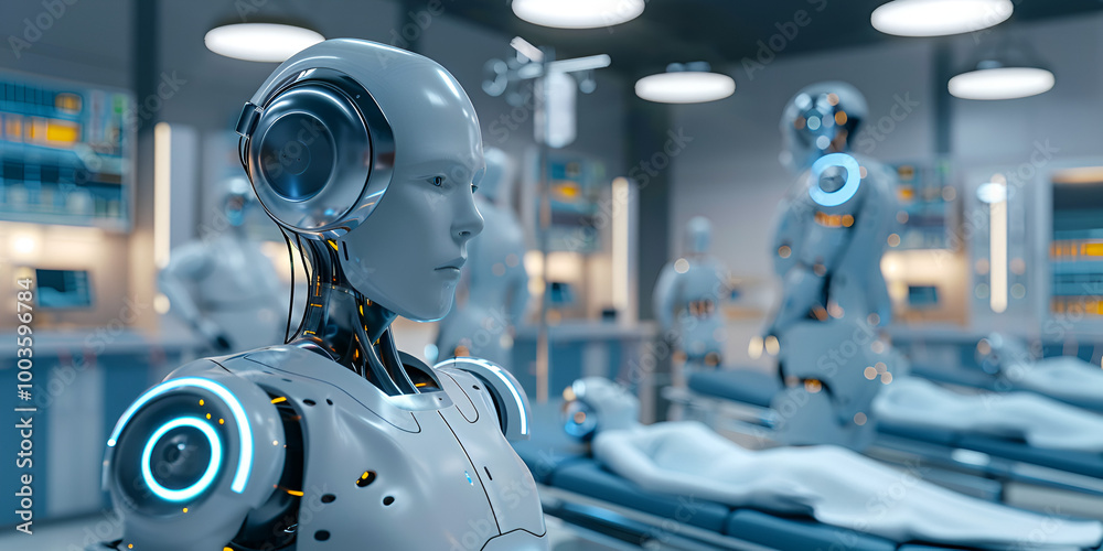 Robotic Surgery in a Futuristic Medical Facility
Advanced Robots Performing Surgery in a High-Tech Operating Room
AI-Driven Robotic Surgery in Modern Medical Science Robotic Surgery in a Futuristic Medical Facility
Advanced Robots Performing Surgery in a High-Tech Operating Room
AI-Driven Robotic Surgery in Modern Medical Science