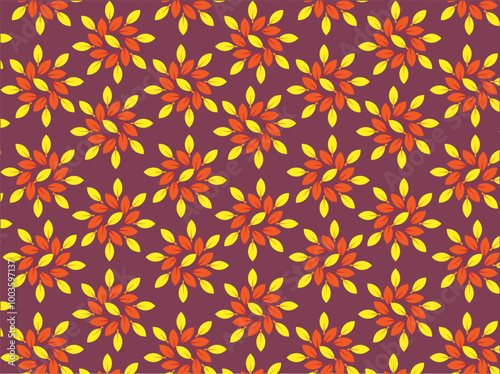 Art & Illustration abstract geometric floral pattern.