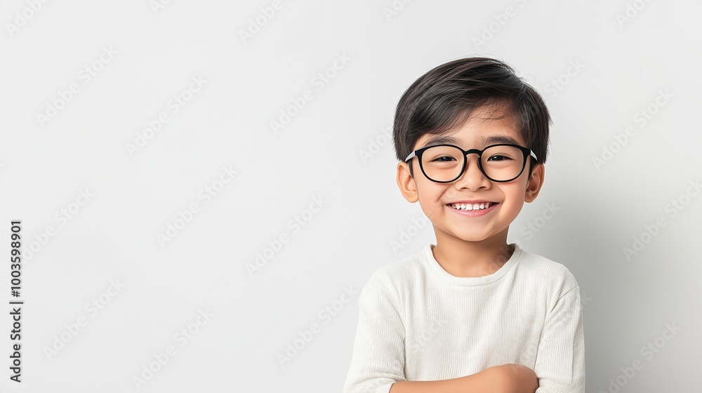 Asian boy wearing eyeglasses Asian boy wearing eyeglasses