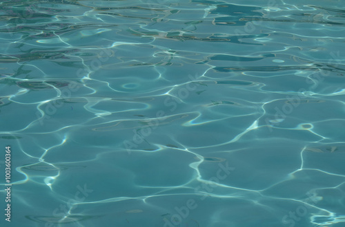 blue water surface in pool