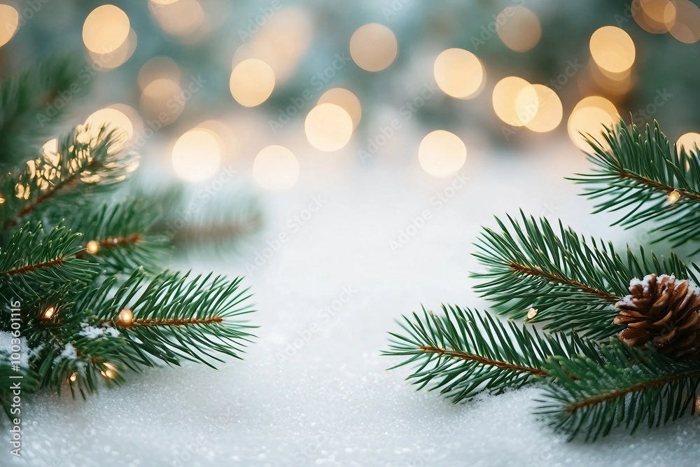 Christmas picture background with fir branches snow and fairy lights. Copy space. stock photo Atmospheric image background with fir branches snow and fairy lights in different depths of field. Christmas picture background with fir branches snow and fairy lights. Copy space. stock photo Atmospheric image background with fir branches snow and fairy lights in different depths of field.