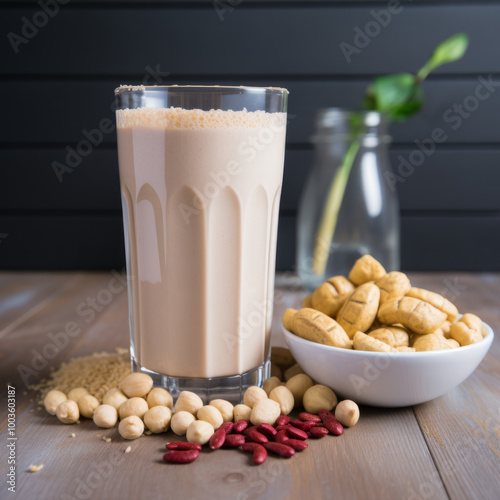 Soy Protein Shake Stock Photo