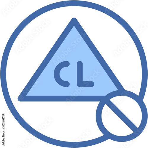 Vector Icon No Bleaching, Bleach, Shapes And Symbols, Detergent, Disinfectant