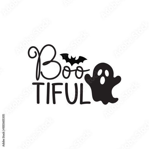 Boo Tiful Groovy Svg T-Shirt Design